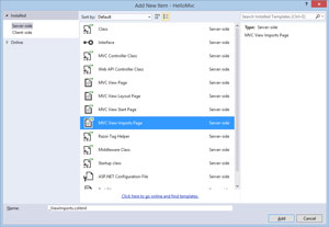 Adding View Imports Page