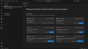 AI Toolkit for VS Code Model Catalog