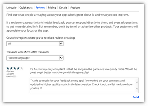 Responding to a review.