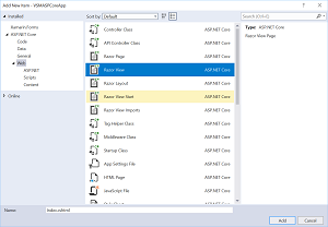 Creating Empty Contact Index Razor View