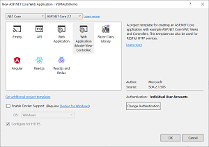 Create App with Authentication Set