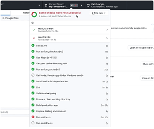 GitHub Checks in Animated Action