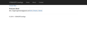 List with Created Contact